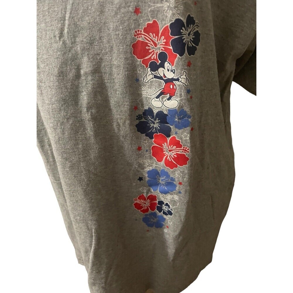 Vintage Disney Company Cast Exclusive Mickey Mouse Hibiscus Flower Shirt Size L - Picture 3 of 16